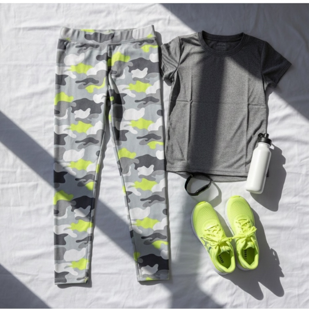 Girls Camo Sports Leggings